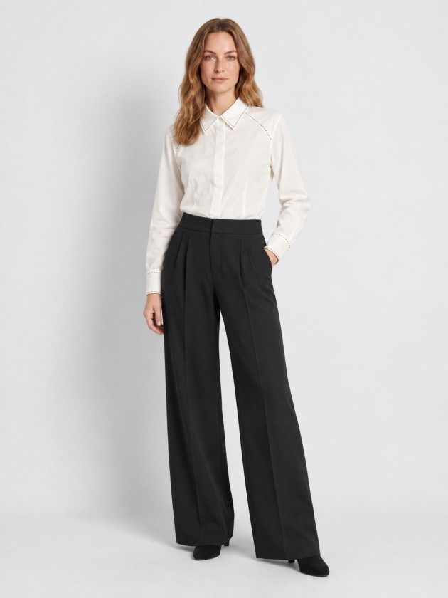Wide leg pleated trousers Wide leg pleated trousers
