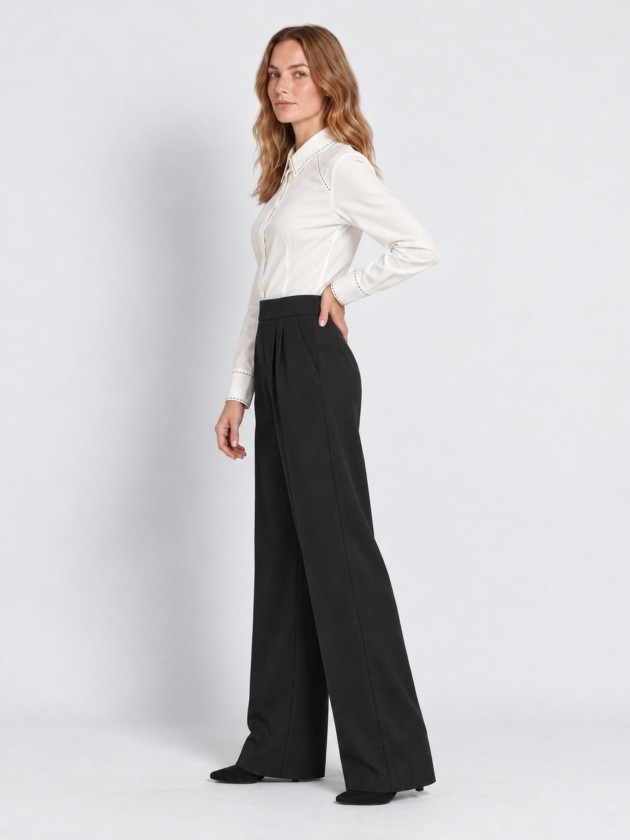 Wide leg pleated trousers Wide leg pleated trousers