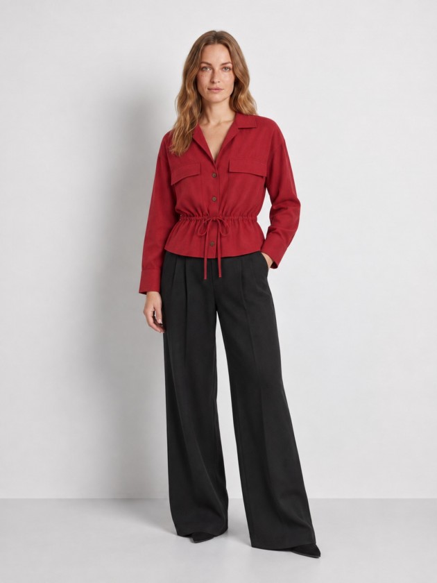 Camisa com cord�o na cintura