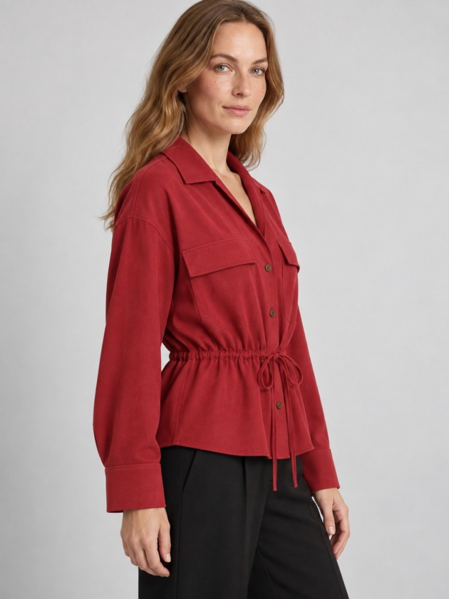 Camisa com cord�o na cintura