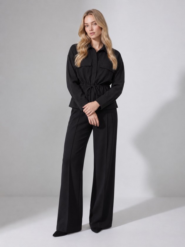 Camisa com cord�o na cintura