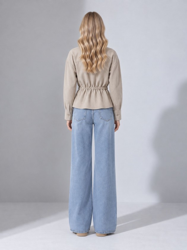 Camisa com cord�o na cintura