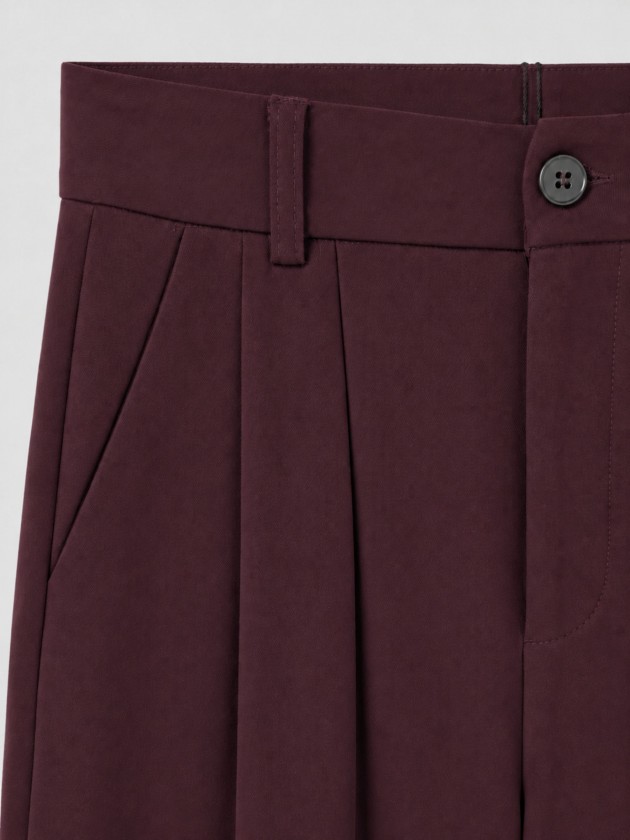 Wide leg pleated trousers