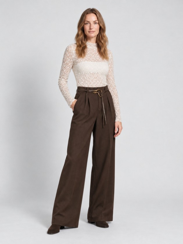 Lace top with high neck Lace top with high neck