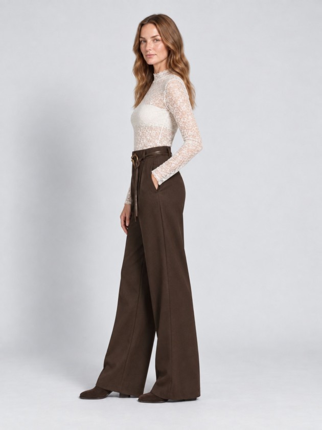Lace top with high neck Lace top with high neck
