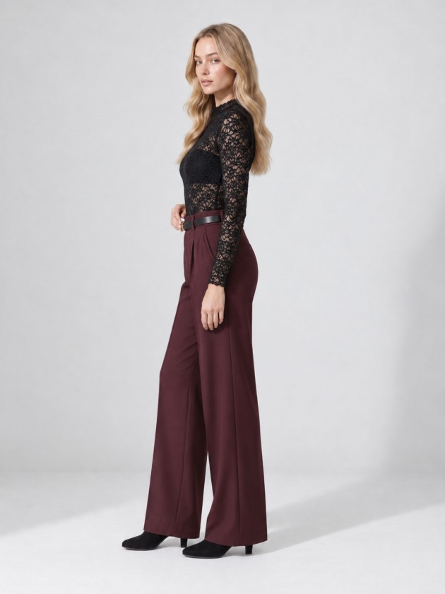 Lace top with high neck Lace top with high neck