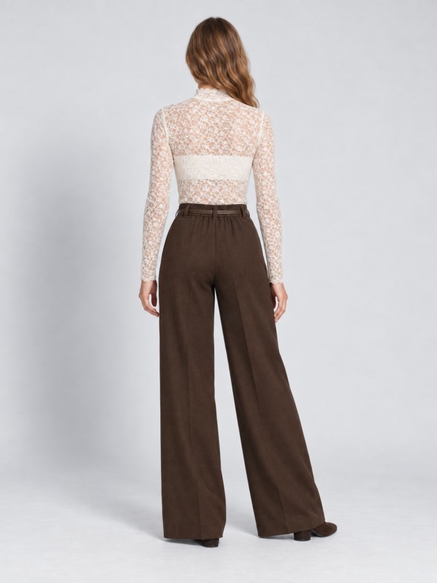Lace top with high neck Lace top with high neck