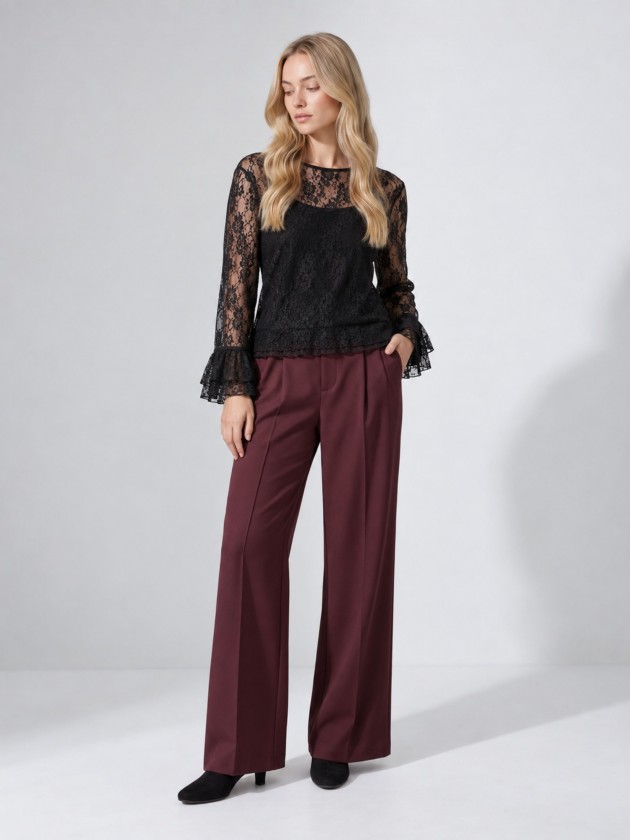 Lace top with ruffles Lace top with ruffles