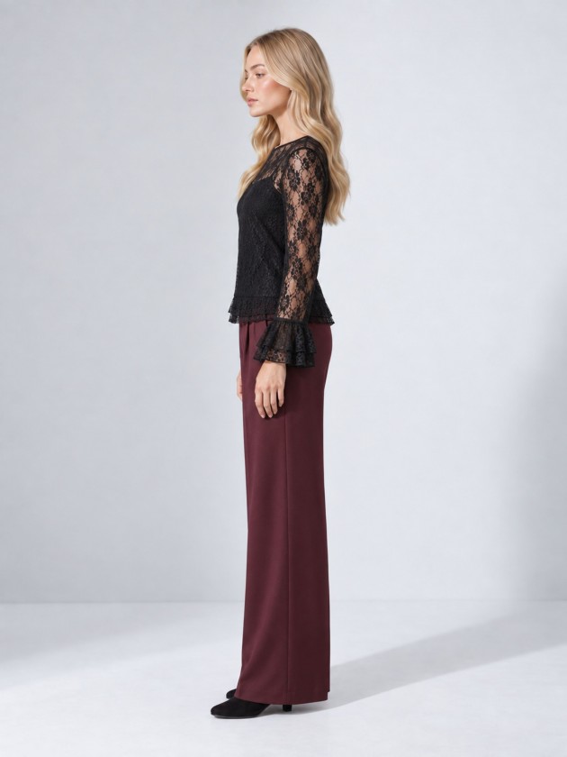 Lace top with ruffles Lace top with ruffles