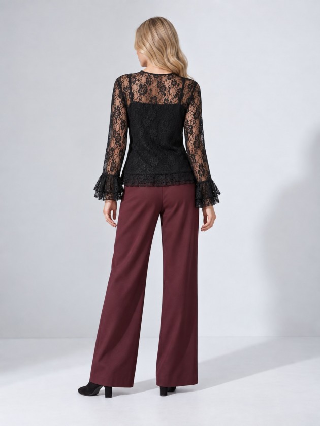 Lace top with ruffles Lace top with ruffles