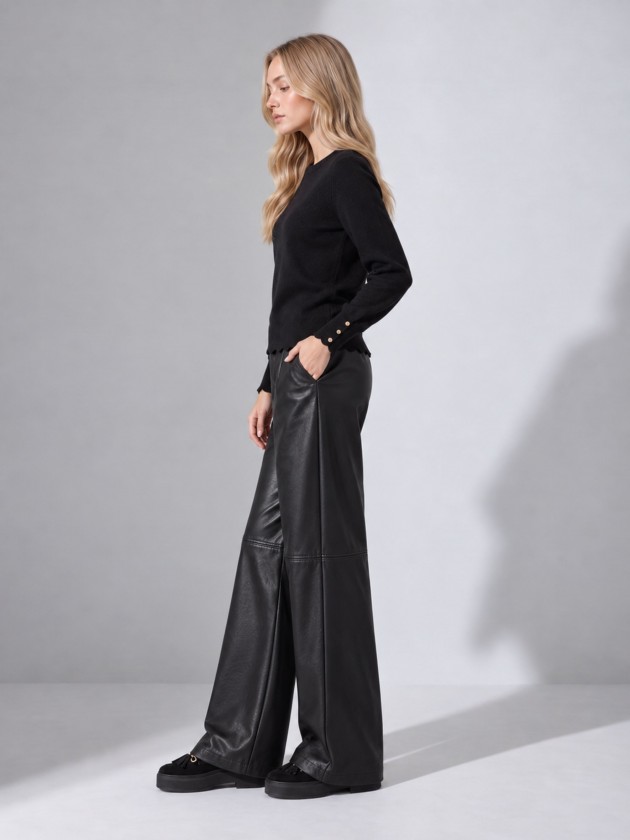 Camisola de malha com bot�es