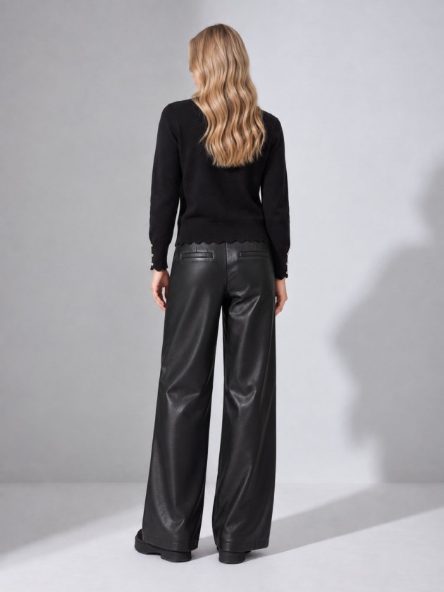 Camisola de malha com bot�es