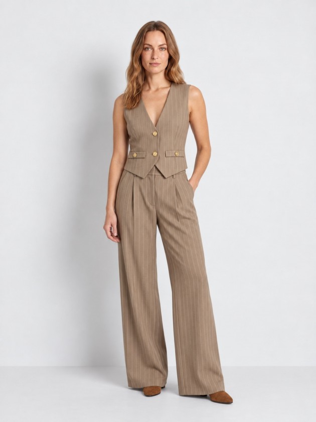 Wide-leg striped trousers Wide-leg striped trousers