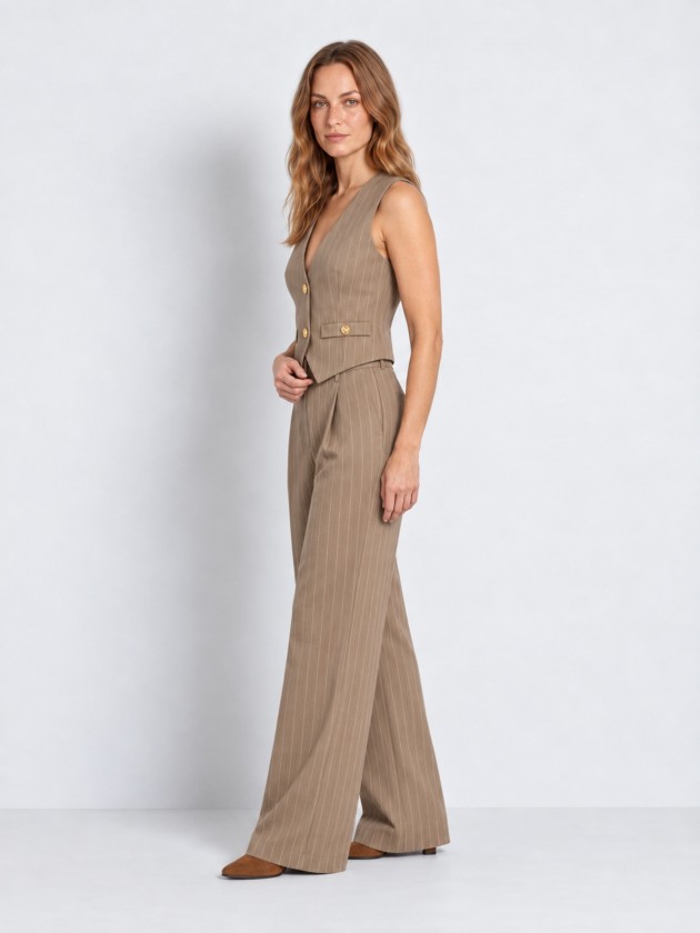 Wide-leg striped trousers Wide-leg striped trousers