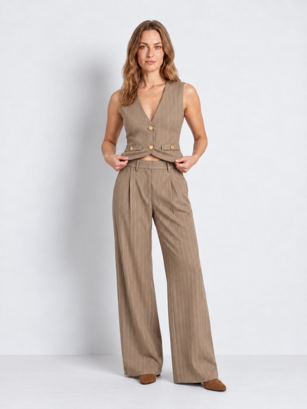 Wide-leg striped trousers Wide-leg striped trousers