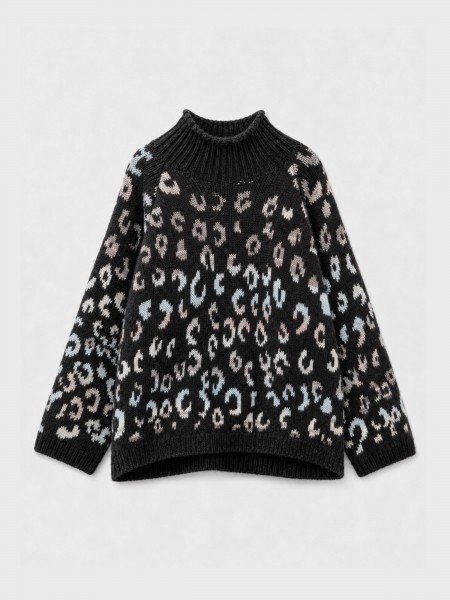 Jacquard knit sweater