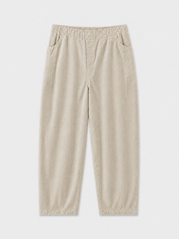 Corduroy trousers with elastic waistband Corduroy trousers with elastic waistband