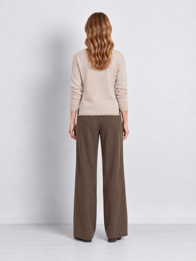 Knitted sweater with a v-neck Knitted sweater with a v-neck