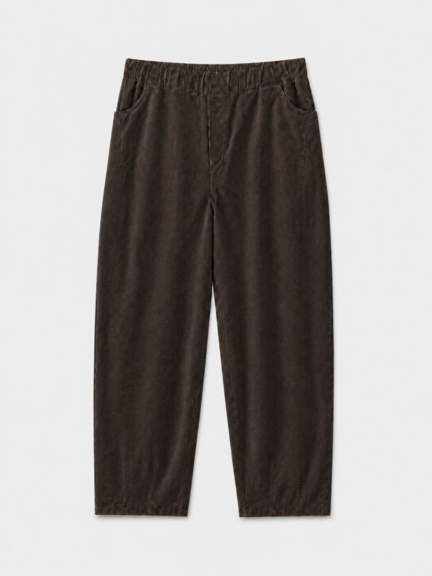 Corduroy trousers with elastic waistband Corduroy trousers with elastic waistband