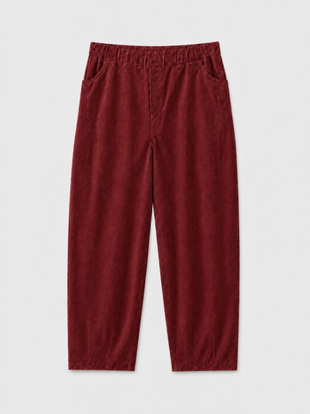 Corduroy trousers with elastic waistband Corduroy trousers with elastic waistband