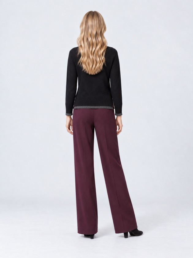 Knitted sweater with a v-neck Knitted sweater with a v-neck