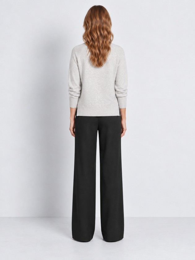 Knitted sweater with metallic thread Knitted sweater with metallic thread