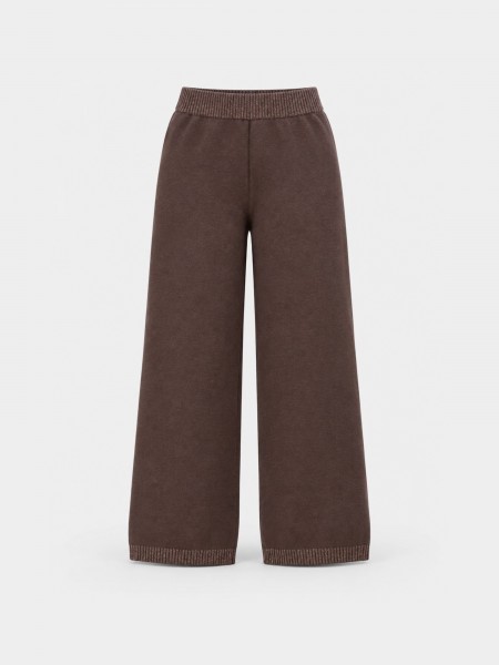 Wide leg knit pants