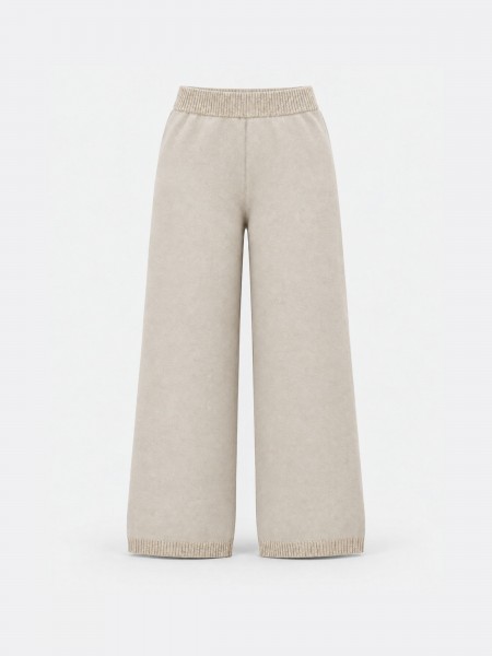 Wide leg knit pants