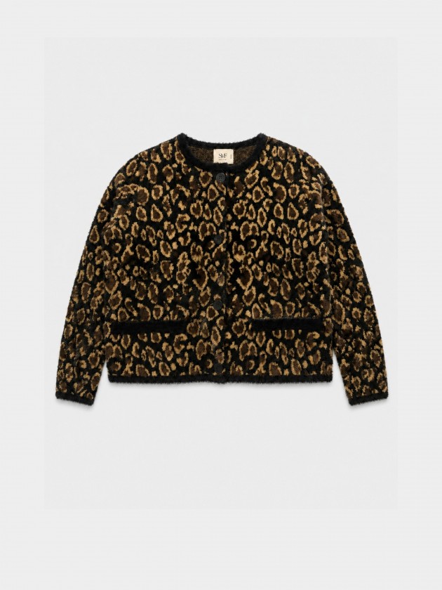 Short animal print jacket