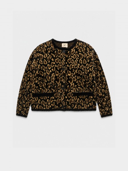 Short animal print jacket