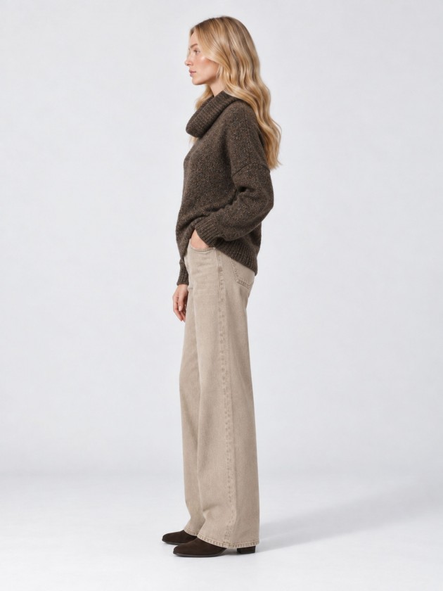 Knitted sweater with a high neck Knitted sweater with a high neck