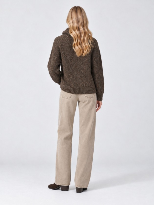 Knitted sweater with a high neck Knitted sweater with a high neck
