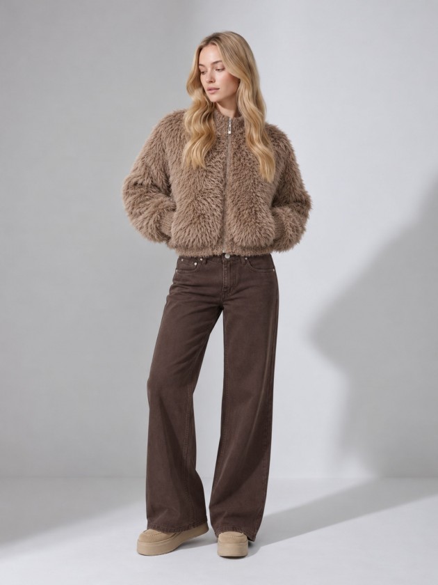 Short fur coat
