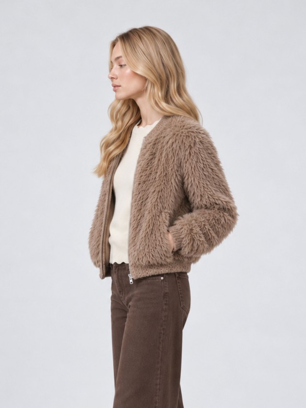 Short fur coat