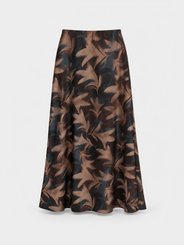 Long printed skirt