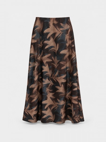 Long printed skirt