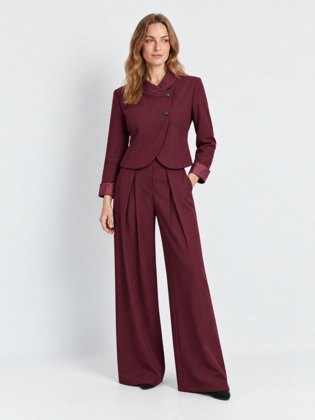 Conjunto cal�a/casaco 100%pe