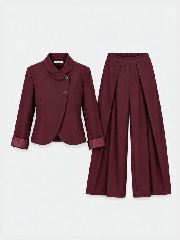 Conjunto cal�a/casaco 100%pe