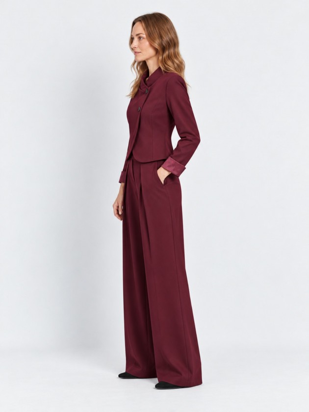 Conjunto cal�a/casaco 100%pe