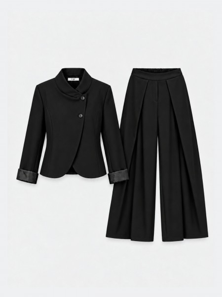 Conjunto cal�a/casaco 100%pe