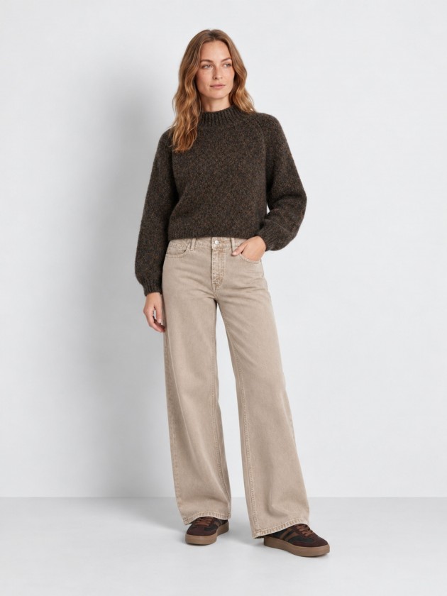 Knitted sweater with a high neck Knitted sweater with a high neck
