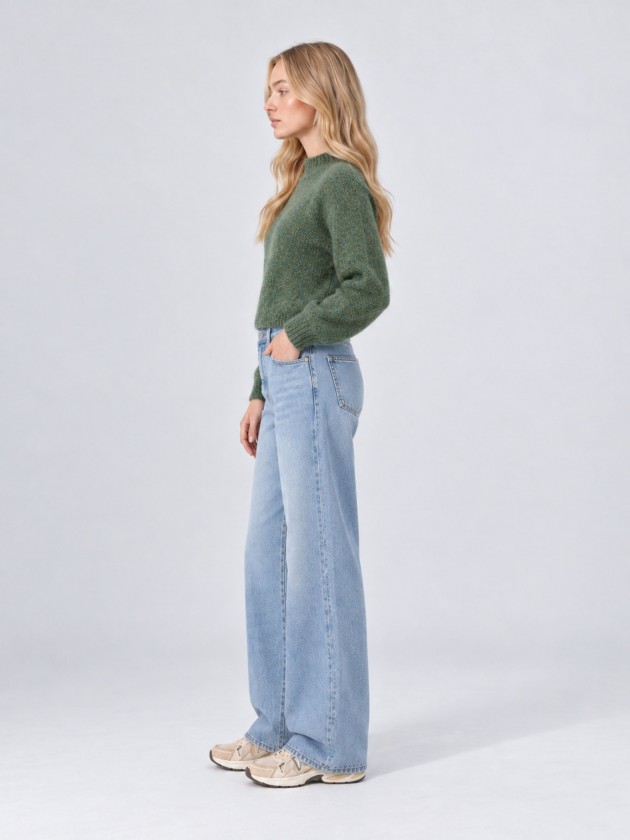 Knitted sweater with a high neck Knitted sweater with a high neck