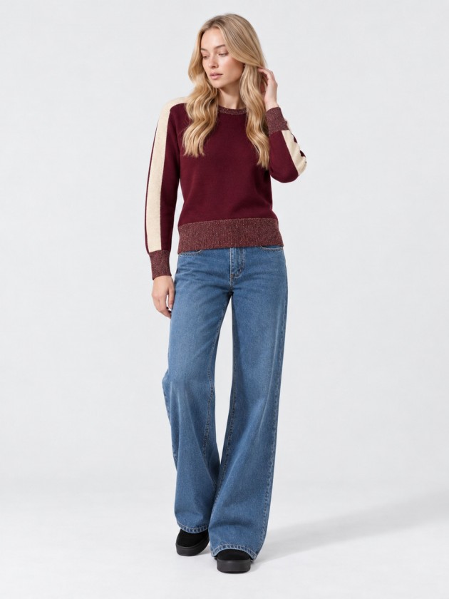 Camisola de malha com lurex